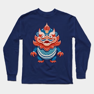 Japanese oni demon, traditional Long Sleeve T-Shirt